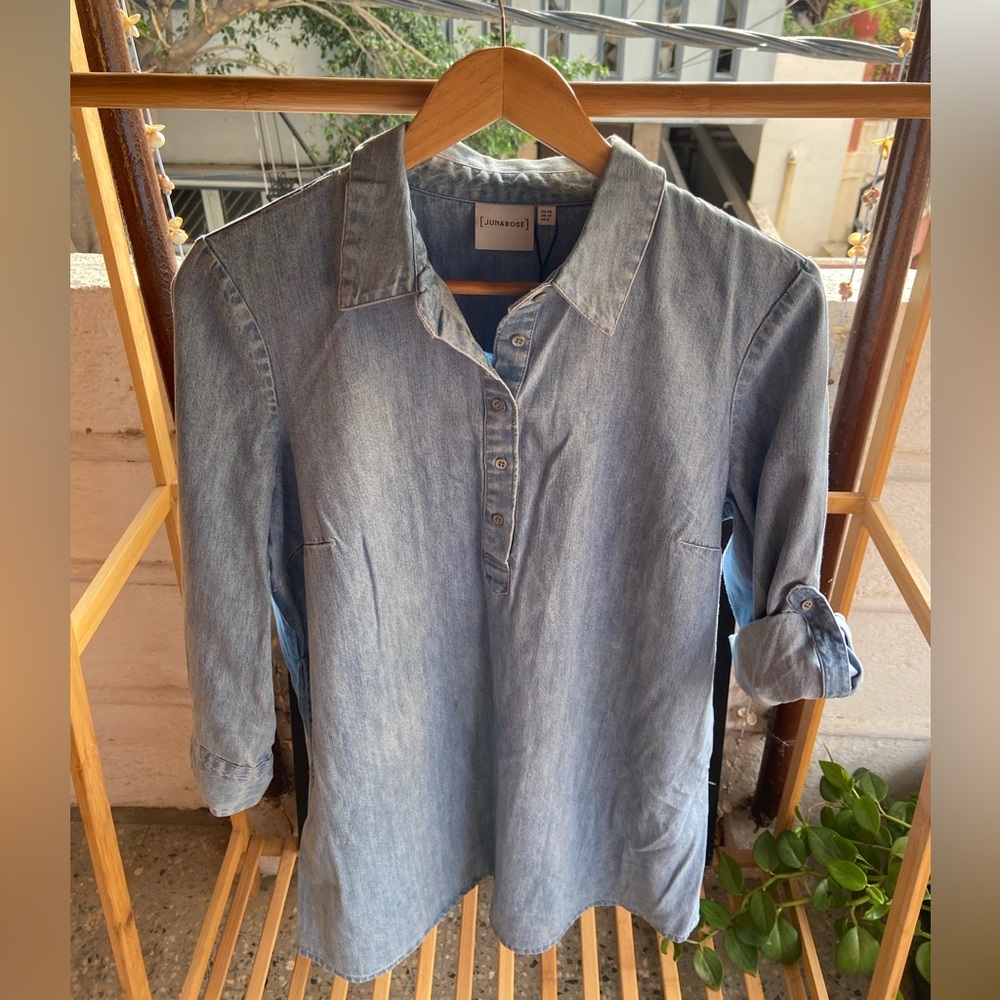 Junarose Denim  Dress. Size- 38 - Picture 3 of 8